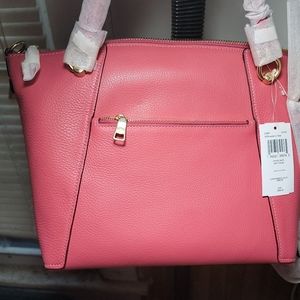 Coach Kacey Strawberry Satchel with Cross body strap. Never used.